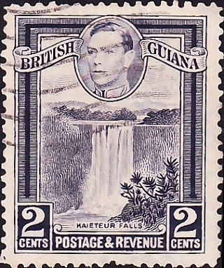 Британская Гвиана 1938 год . Водопад Кайетур . (2)